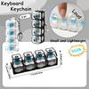 Led Keyboard/; Keychain Fidget Toy Crystal Clicker Sensory Toy For /Stress Relief Keyboard Keychain Fidget Gadget For Adults Kid