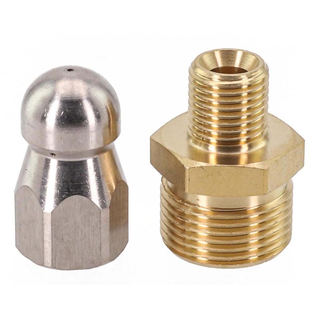 Unclog Nozzle Pipe Dredger Nozzle Stainless Steel Copper Accessories Front Rear Tool Attachment Cleaner Cleaning