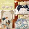 Artist Y-Yoshitomo Throw Flannel Throw Blanket, Lightweight Cozy, Durable Washable Cute Cool