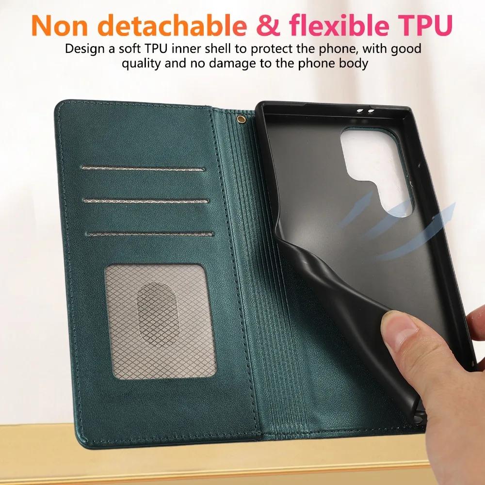 Wrist Strap Leather Phone Case for Samsung Galaxy A06 A16 A15 A35 A55 A25 A14 A24 A34 A54 A33 A53 Wallet with Card Holder Cove