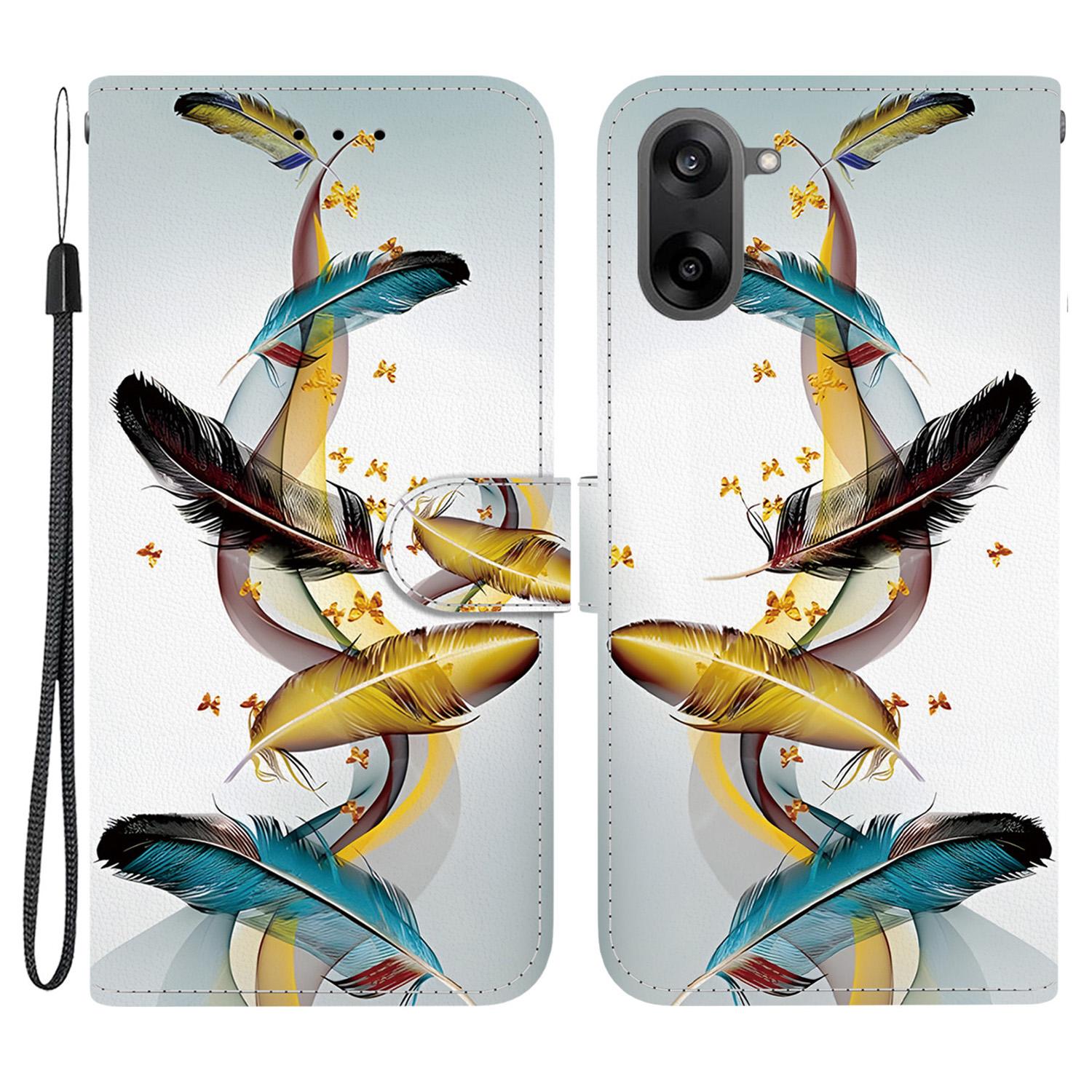 

For OnePlus Nord CE5 5G/Ace 5 Racing 5G Case Pattern Printing Leather Flip Wallet Phone Cover with Lanyard