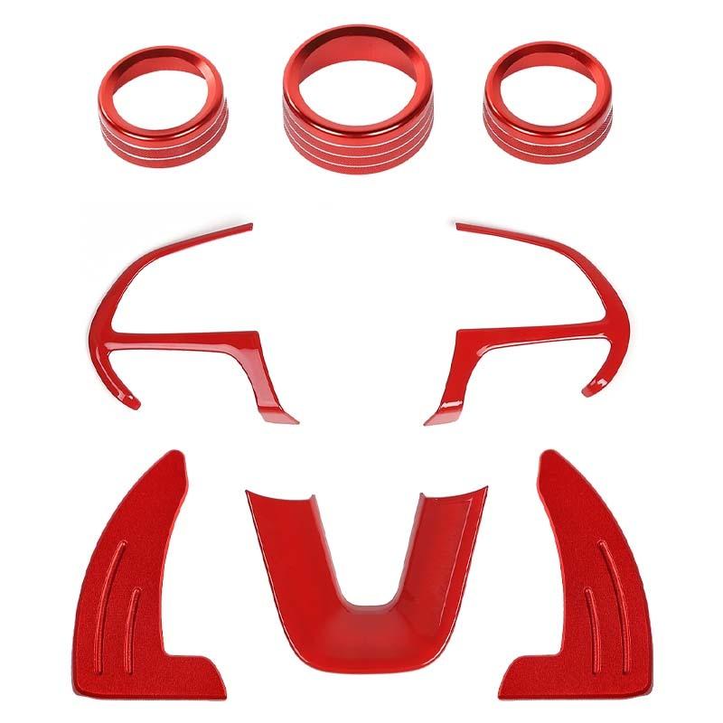 Steering Wheel Decoration shift Paddles air Conditioning Audio Switch Decorative Ring Fit For Dodge Charger For Dodge Challenger Charger