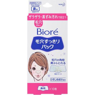 Biore Pore Refreshing Pack For Nose  White Type  10 Sheets