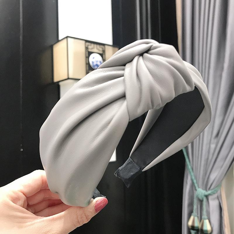 

Новая Мода Однотонные Цвета Волосы Завязанная Повязка Для Волос Для Женщин Крест Обручи Для Волос Кожаный Узел Аксессуары Для Волос Девочки Взрослая Повязка На Голову Распродажа One Size