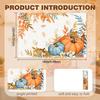 Fall Placemats Set of 4 Placemats,12x18 Inch Autumn Pumpkin Pattern Table Mats for Thanksgving Fall Holiday Party Kitchen Dining Indoor Outdoor Table