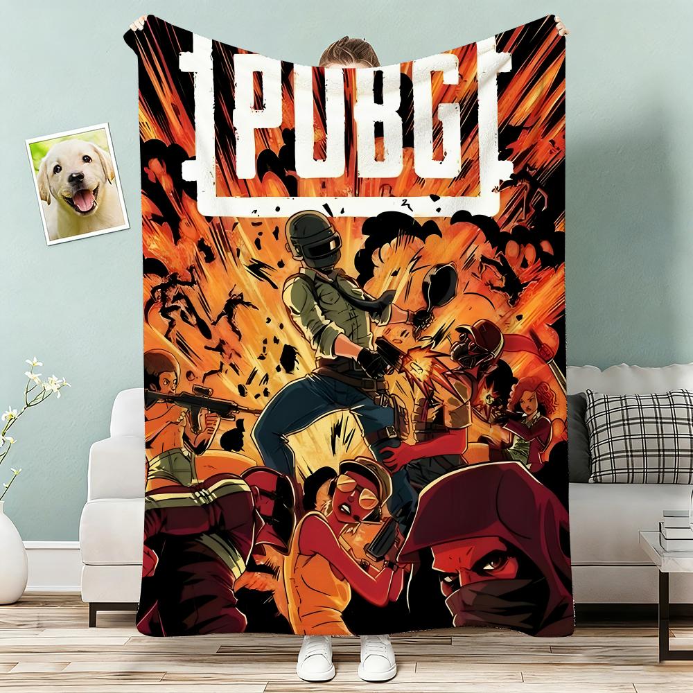 Hot GAME PUBG Battlegrounds Throw Lightweight 240g Flannel Blanket Soft Skin-friendly for Summer Cooling 75x90cm