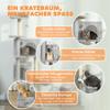 160 cm Cat Tree, Multiple Levels, Sisal Scratching Posts, Caves, Plush Platforms, Hammock, Ladder, Play Balls