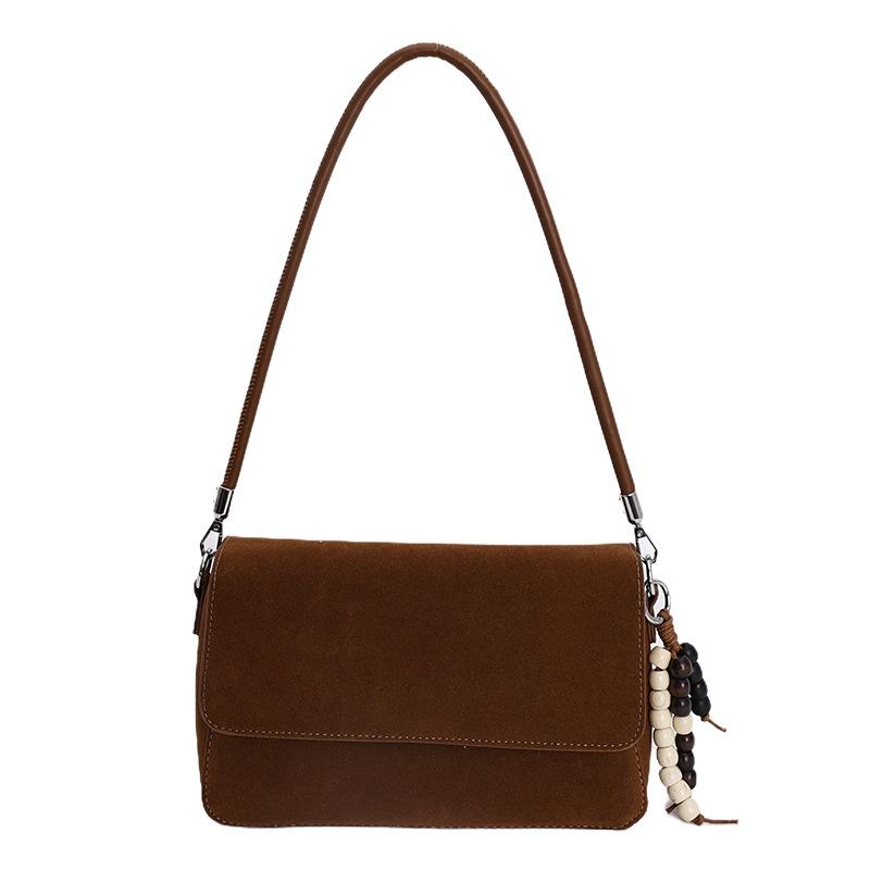 Suede bag women's large capacity 2025 new autumn and winter versatile messenger bag single shoulder underarm commuter small square bag