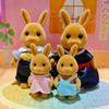 Forest Family Reindeer Rabbit Panda Animal Simulation Dollhouse Furniture Toy Set House Accessories Christmas Gifts