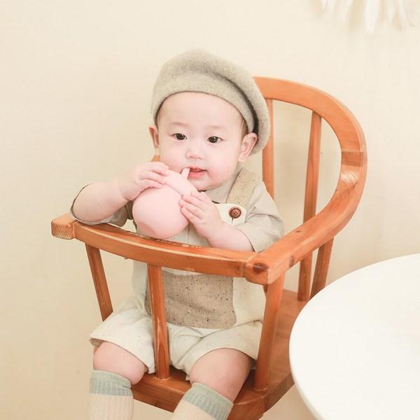 Baby Farm Infant Anti-Spill Acorn Silicone Straw Cup 200ml, Blue, 1 Piece