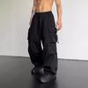 Men American Quick Dry Cargo Pants, Summer New Parachute Pants, Women High Waist Wide Leg Casual Sports Long Trousers