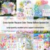 Dopamine Birthday Balloon Arch Kit: Macaron Colors, Lawn Decoration Setup