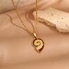 Vintage Ocean Seashell Stainless Steel Clavicle Necklace for Women - High-End Titanium Jewelry