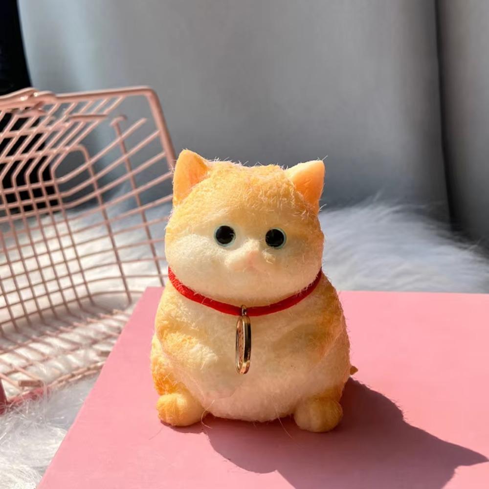 Cute Squishy Relief Squeeze Cat Toys Silicone Cat Soft Squeeze Toys  for Adults Kids