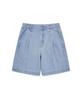 DTHIRTYONE Denim Bermuda Pleated Pants (Light Indigo)