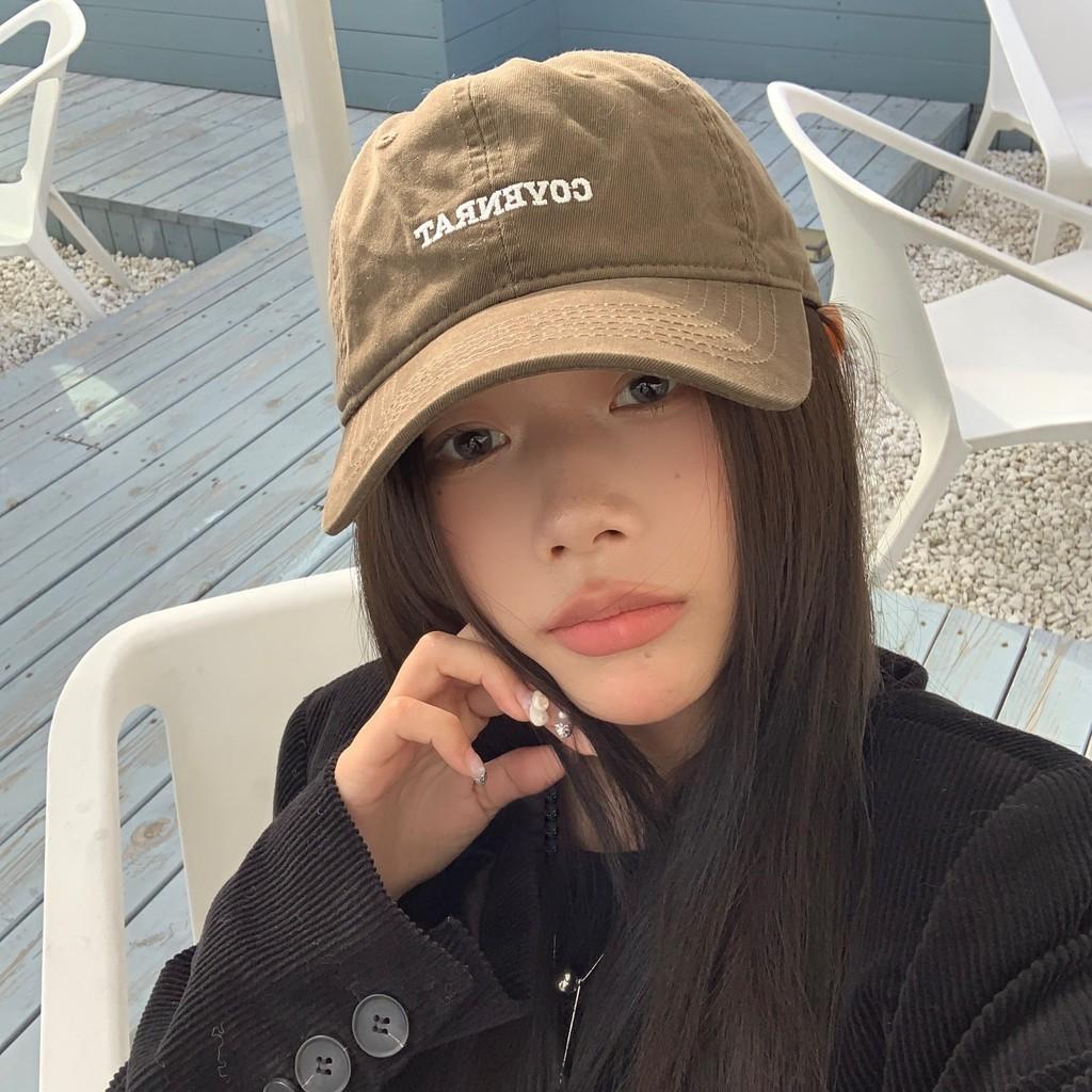 

Вышитая Ретро Стильная Кепка из Мягкой Выстиранной Ткани Идеально Подходит для Весны Wash Coffee