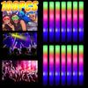 50pcs LED Glow Sticks Bulk Colorful RGB Glow Foam Stick for Christmas Birthday Wedding Glow In The Dark Party Supplies