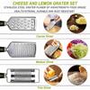 Kitchen Cheese Grater & Lemon Zester, 3 Graters Set, Razor-Sharp Stainless Steel Blade, Ergonomic TPR Handle