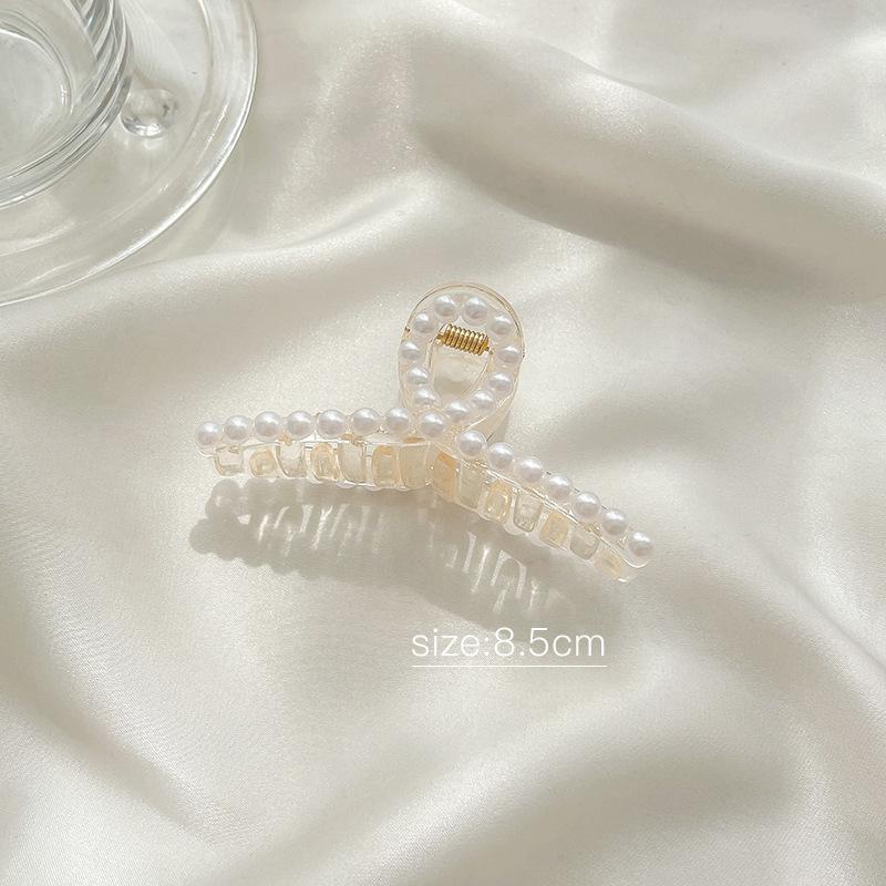 Elegant Large Hair Claw Clip for Thick Hair - High-End Korean Updo Shark Clip