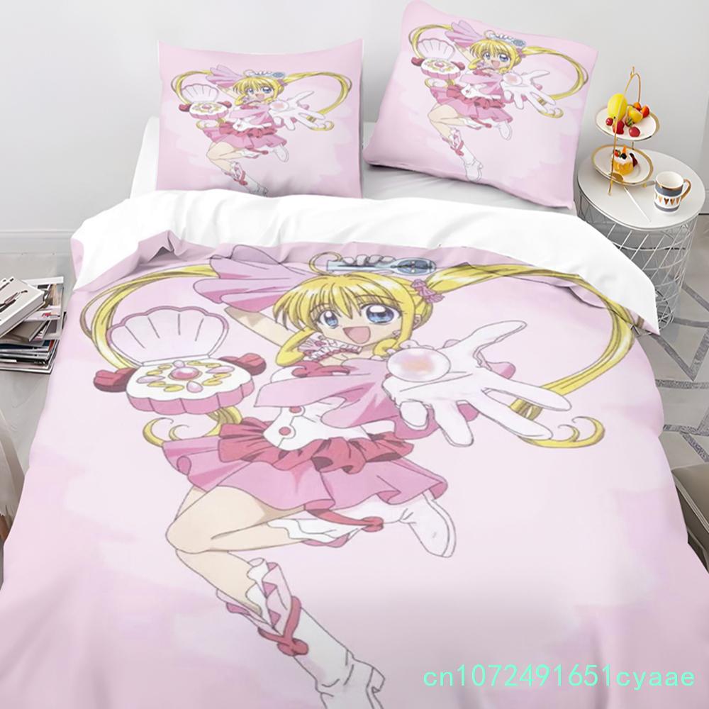 Cartoon Mermaid Melody Duvet Cover And Pillowcase Set For Adults And Children Bedroom Decoration Single Double Large Size