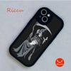 Grim Reaper Skull Skeleton Moblie Phone Case for Iphone 15 promax 12 13 pro 14 Pro  mini plus Lambskin Protective black Covers