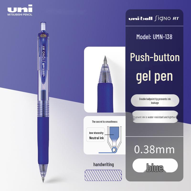 Mitsubishi 0.38mm Gel Pen: Perfect for Students, Exams, Business, and Office Use.