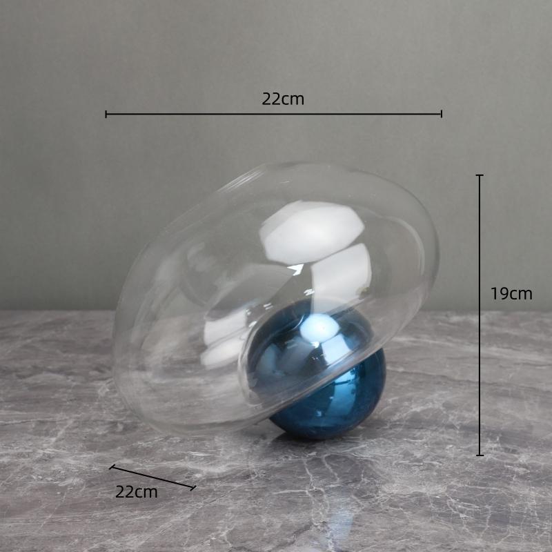 Стеклянная гидропонная ваза Неправильные стеклянные украшения Золотой шар Террариум Цветочная композиция Ваза Украшения для комнаты Аксессуары