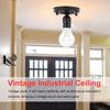 SWOQ Ceiling Light Base Holder, Pendant Lamp Base Holder E26/E27 for Restaurant for Dining Room(Black)