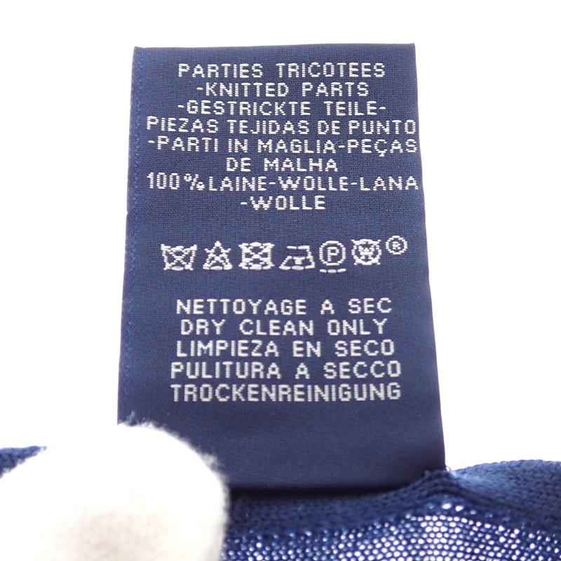 HERMES  H394829T 02  scarf Navy/Ivory silk/wool mens