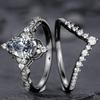 European and American Couples Ring, Water Drop Lace Crown Jewelry Shein Ring Women