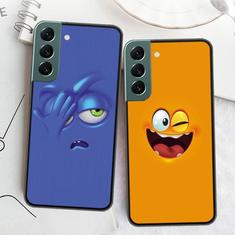 3D Grappig Gezicht Zachte Telefoonhoesje Voor Samsung A02 A03 A03S A04 A04S Galaxy A55 A35 A25 A15 S10 Lite A9 A8 A7 A6 Plus A90 A80 Hoesje T