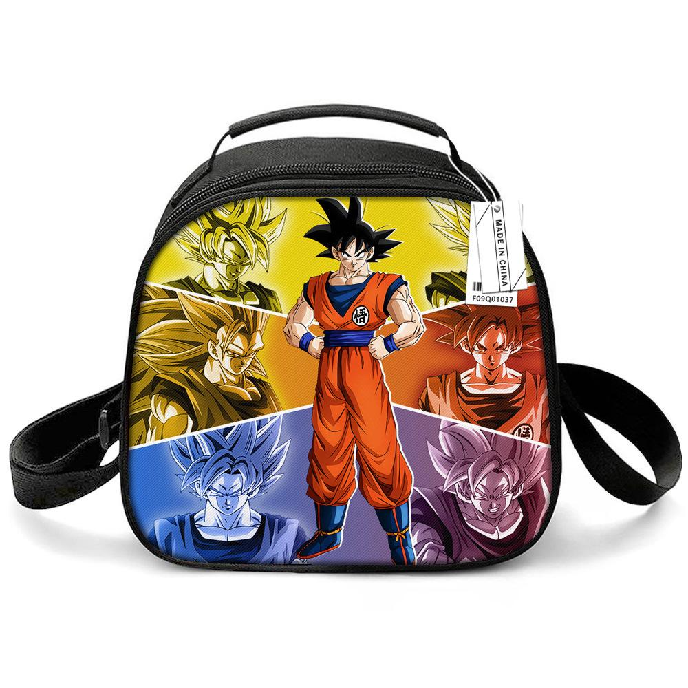Dragon Ball Children'S Lunch Bag, Elementary School Lunch Box Bag, Ice Bag, Cartoon Shoulder Portable Meal Bag
