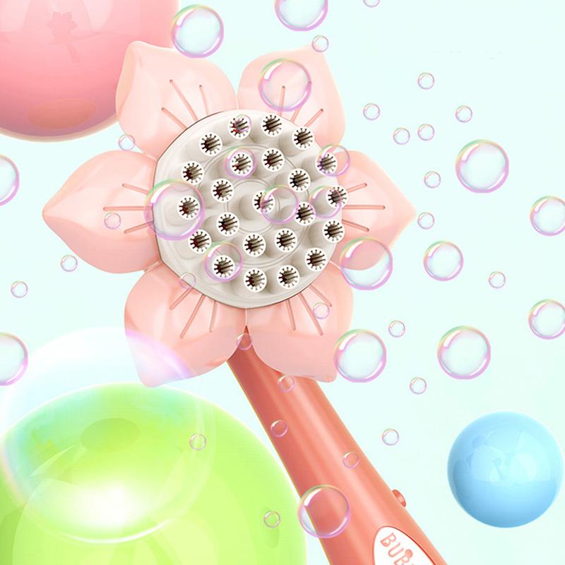 Electric Bubble Gun Toys for Kids 23 Holes Bubbles Machine Soap Blower Blowing Toy Party Outdoor Games Boys Girls Gift