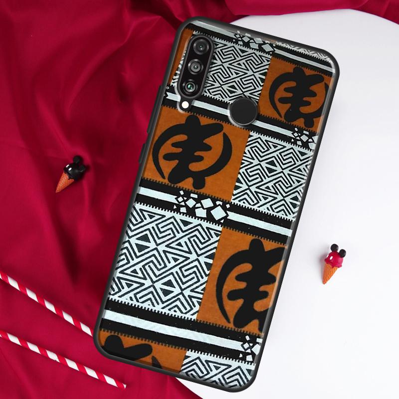 African Fabric Print For Huawei Nova 8i 7i 11i 12i 12s 9 10 SE Y90 Y60 Y70 Y72 Y61 Y91 P30 P40 Lite P60 Pro Case