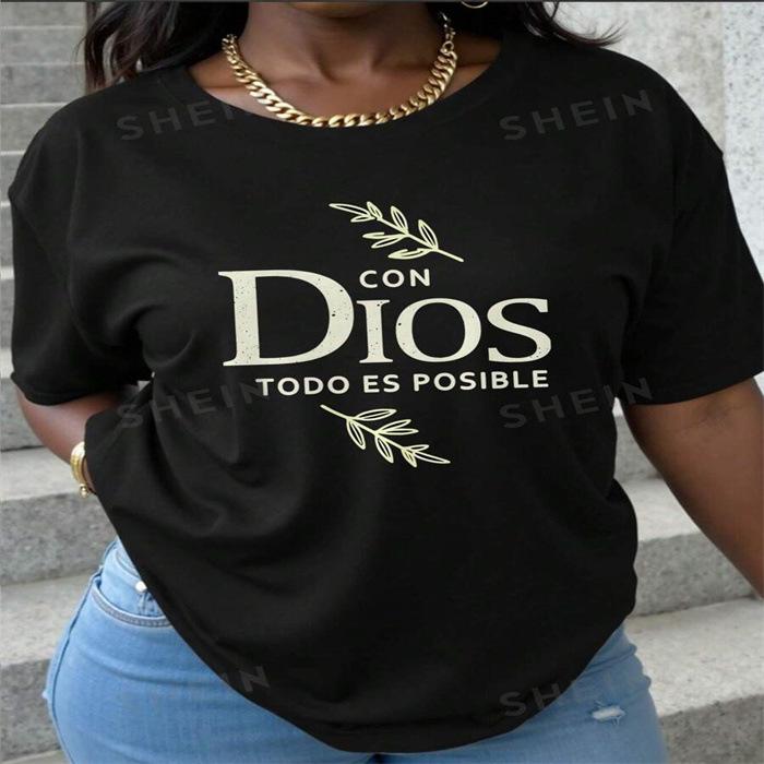 Summer Round Neck Printed Top Fashionable Casual Cute Short Sleeved Women's Pure Cotton T-shirts