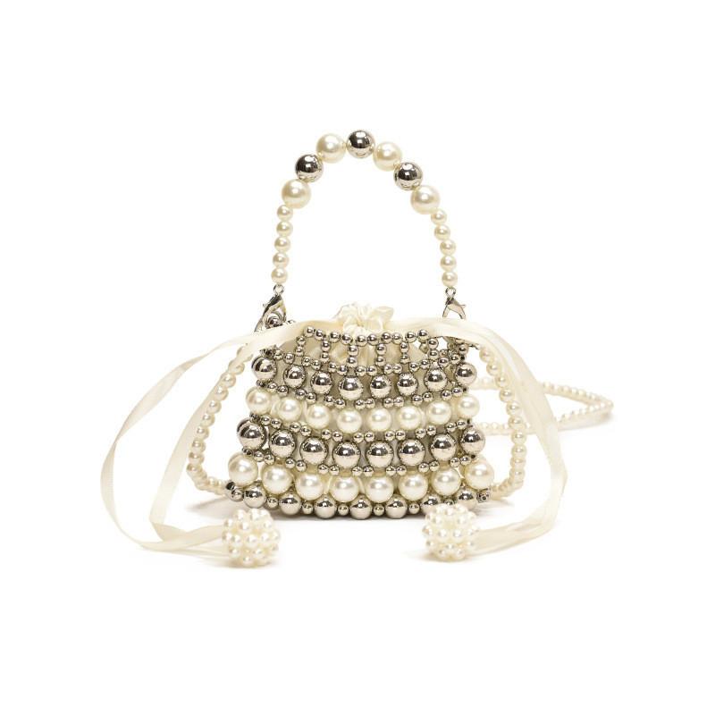 Modern Unisex Kids Mini Crossbody Bag In Vibrant Color Block With Pearls