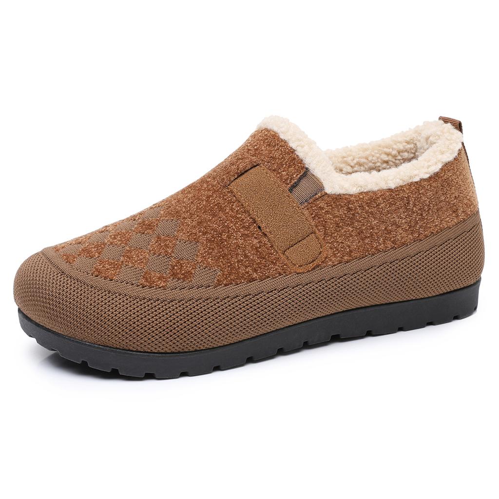 Women's Shoes, Cotton Boots, Winter New Style with Added Velvet and Thickened One Foot Snow Boots, Casual Anti Slip Versatile Cotton Shoes