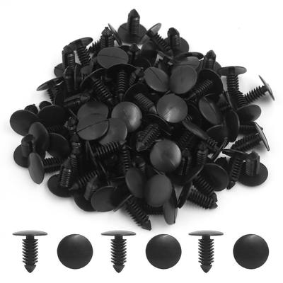 MANSHU 200 Pièces Plastique de Garniture de Voiture Rivets de Coffre Attache à Poussoir, Trou de 6,4 mm Retenue à Poussoir Clips d'Aile de Pare-chocs, Poussoir en Plastique Automobile Pare-chocs