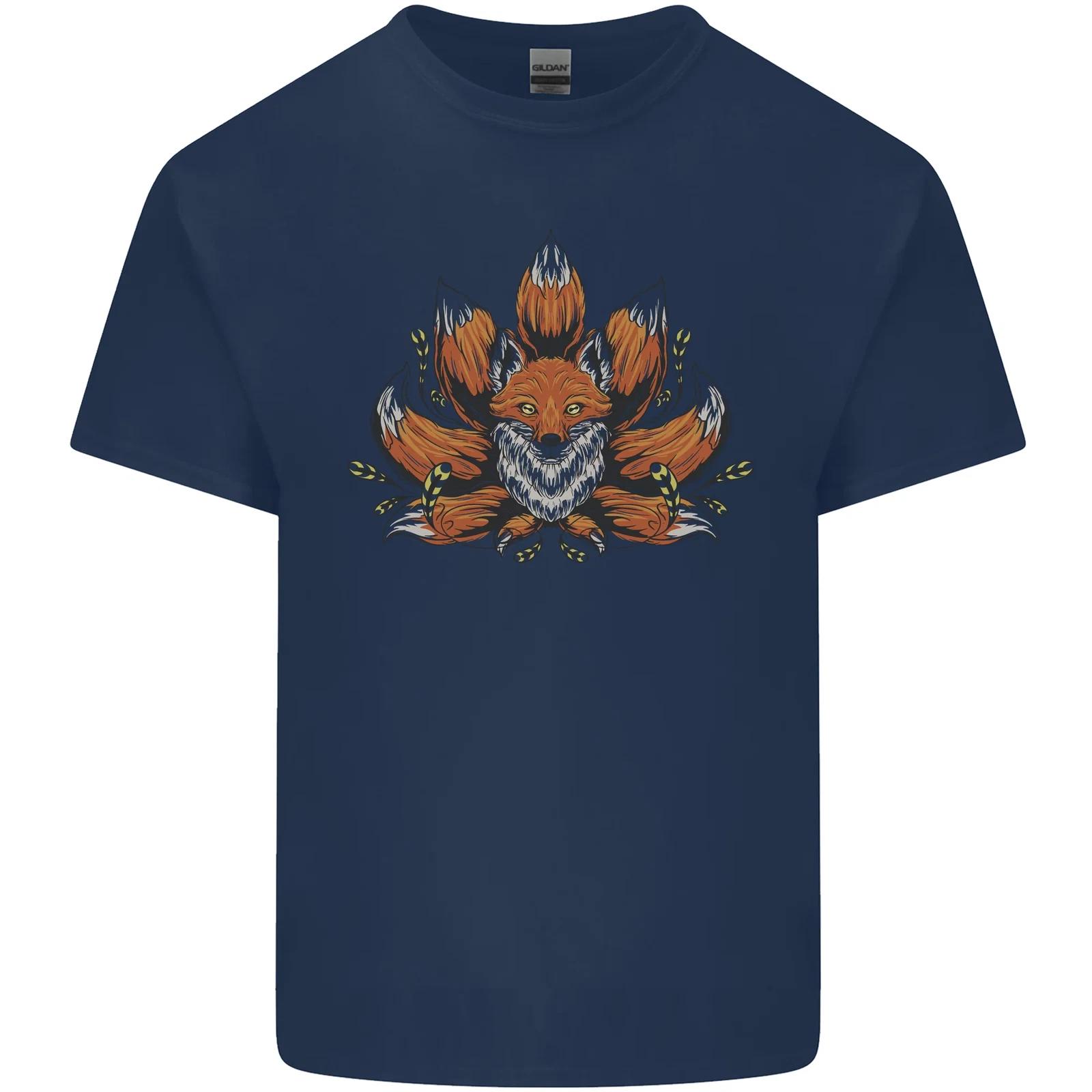 A Trippy Fox With Seven Tails Kids T-Shirt Childrens 3XL