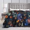 Cozy Blanket Travel Car Horror Cartoon C-Coraline Bedding Throws Novelty  Bedspread For Living Room