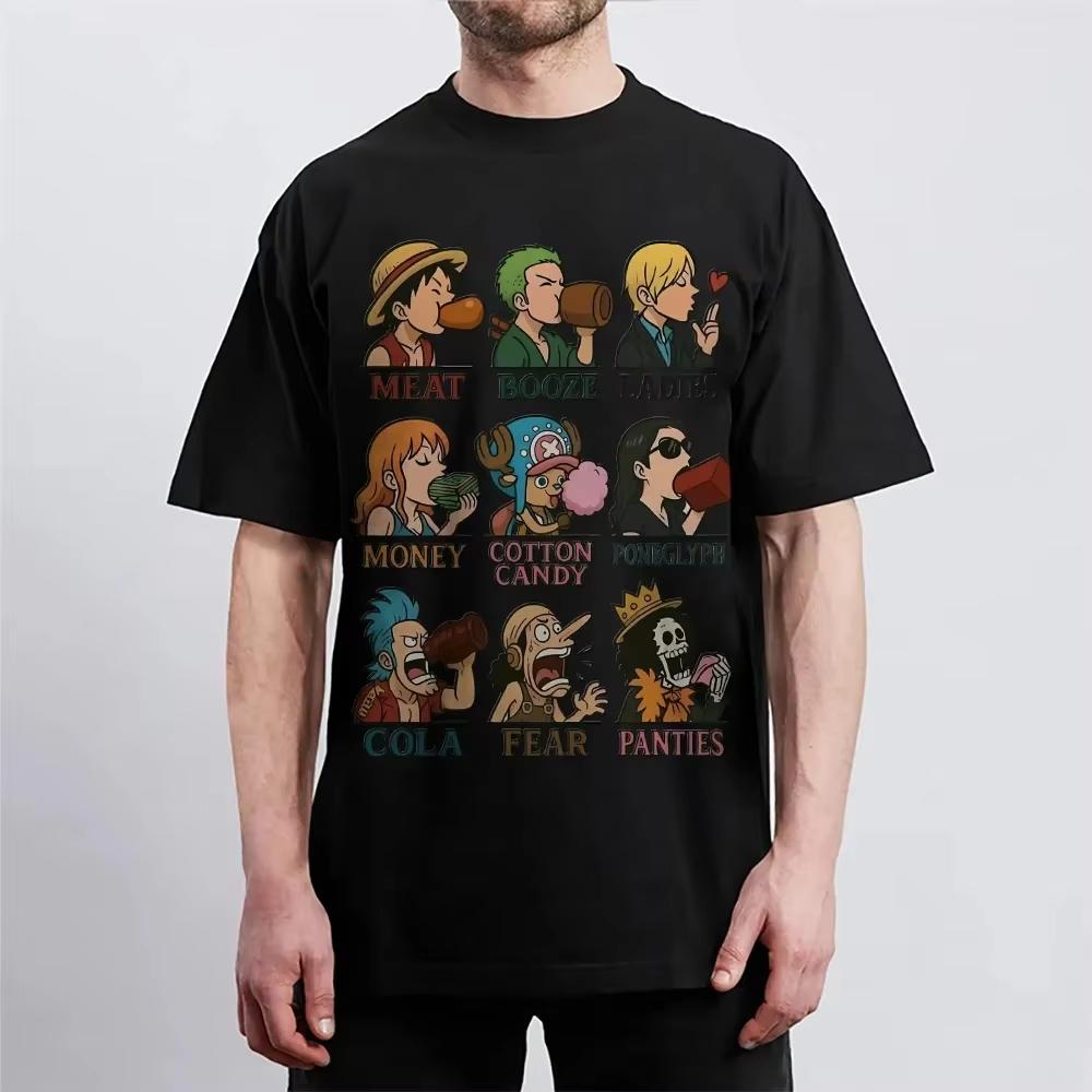 One Piece Anime Classic Characters Printed Tshirt Mens and Womens Tshirt Mens Top Sports Tshirt Mens Tshirt Summer Tee