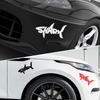 Autocollant Requin pour Décoration de Voiture, Couverture de Vitre Latérale, Rayures, Modification de Moto Électrique, Autocollant Réfléchissant