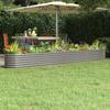 Raised Garden Bed Galvanized Steel 332 X 40 X 36 Cm Gray