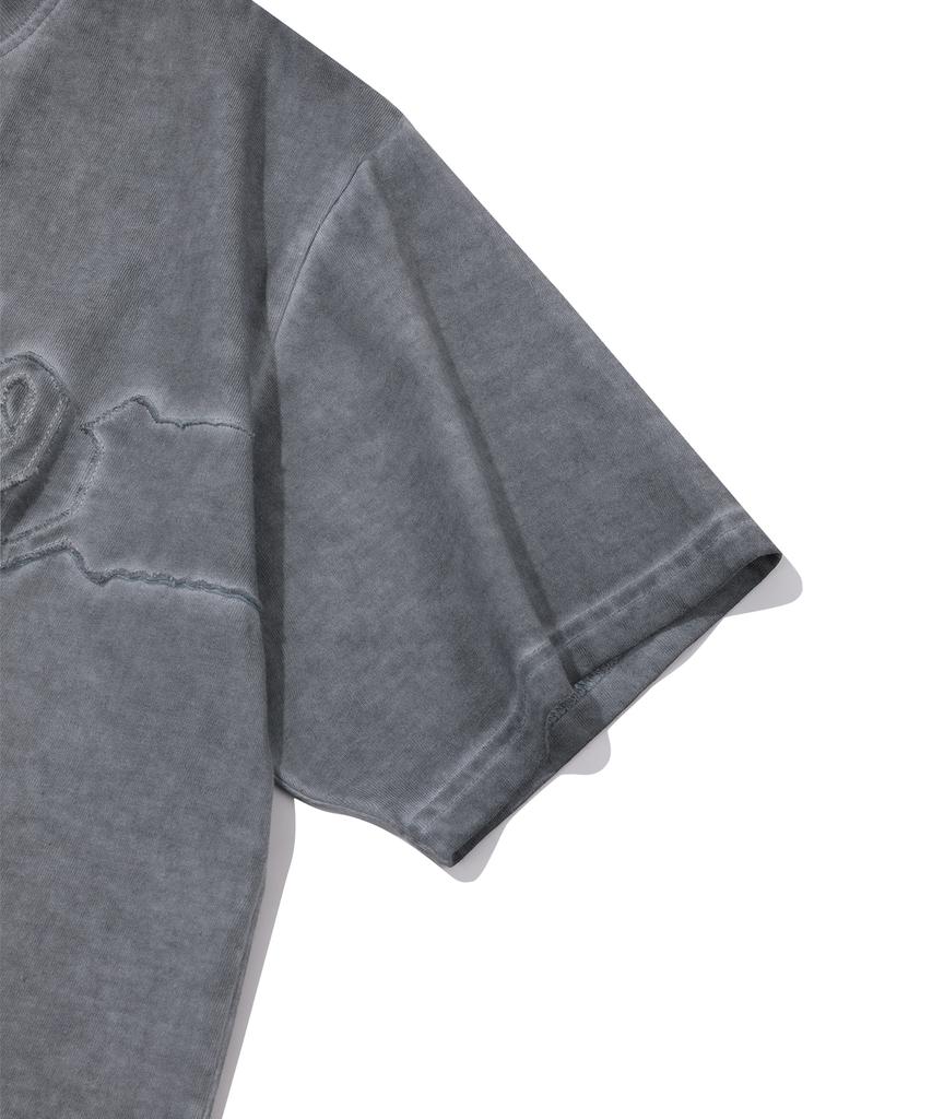 EPISODE UNTITLED Luna Washed Signature Applique T-Shirt_Blue Gray