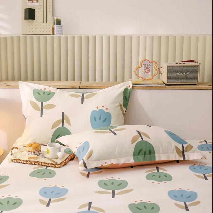 Two-pack Cotton Pillowcase Bedroom Bedding Double Single Pillow Core Cover