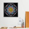 Malowanie Perłowe Mandala DIY 25x25cm Obrazy z Perłami i Klejnotami Sztuka Rękodzieło Bez Ramki do Dekoracji Ścian Domu