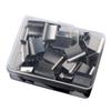 Handheld Clamp Pusher Refill Clips Stationery Binder Pusher Dispenser Clips for Fixing Test Papers Book 50Pcs Refill