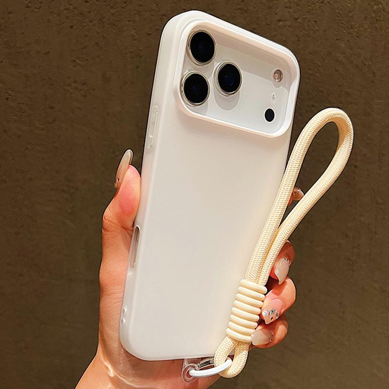 

2in1 With Wrist Strap Lanyard Jelly Silicone Phone Case For iPhone 17 16 15 14 13 12 11 Pro Max 17 Air 7 8 Plus X XS XR Cover iPhone 7 Plus