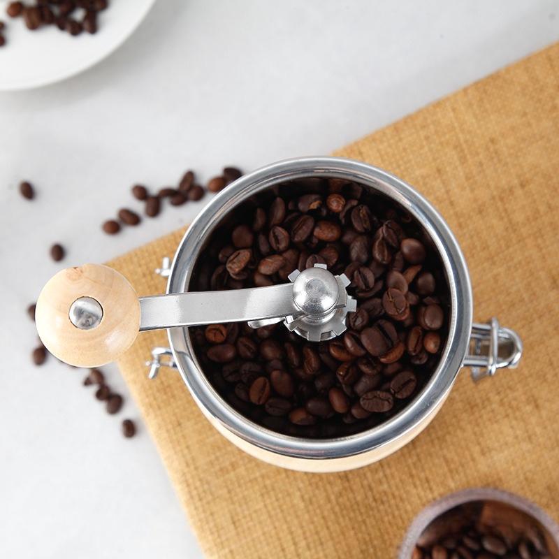 304 Stainless Steel Manual Coffee Grinder, Portable Hand Mill for Home & Travel, Adjustable Coarseness, Easy To Clean