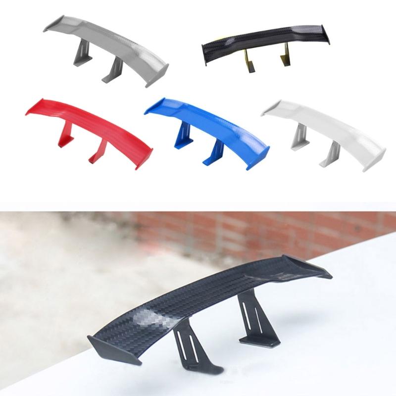 Auto Styling Heckflügel Dekoration Modell Kohlefaser Köper Optik GT Winzig Mini Racing Hinten Kleiner Flügel Spoiler Dekoration